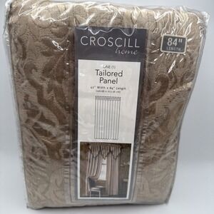 Vtg Croscill Home One Tailored Panel Highland Matelasse Champagne #2136   42x84
